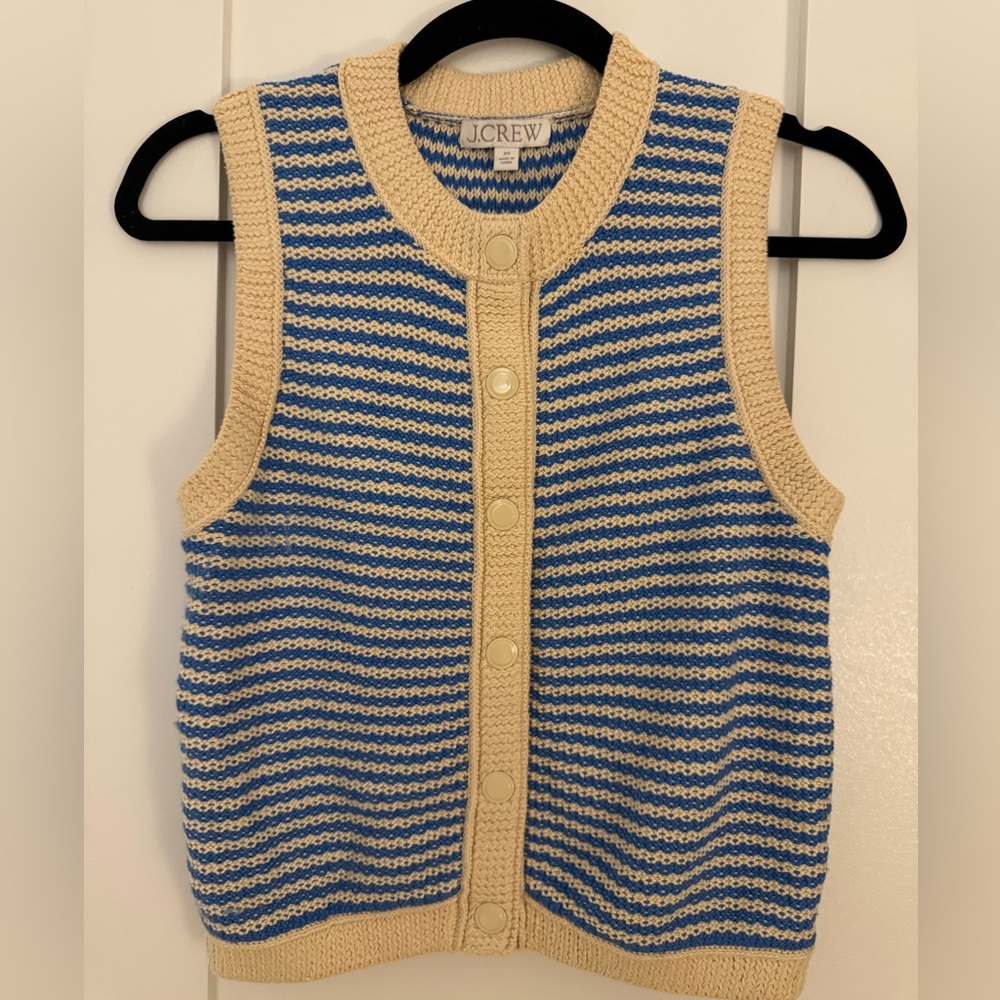 J.Crew Cropped Sweater Shell In Stripe